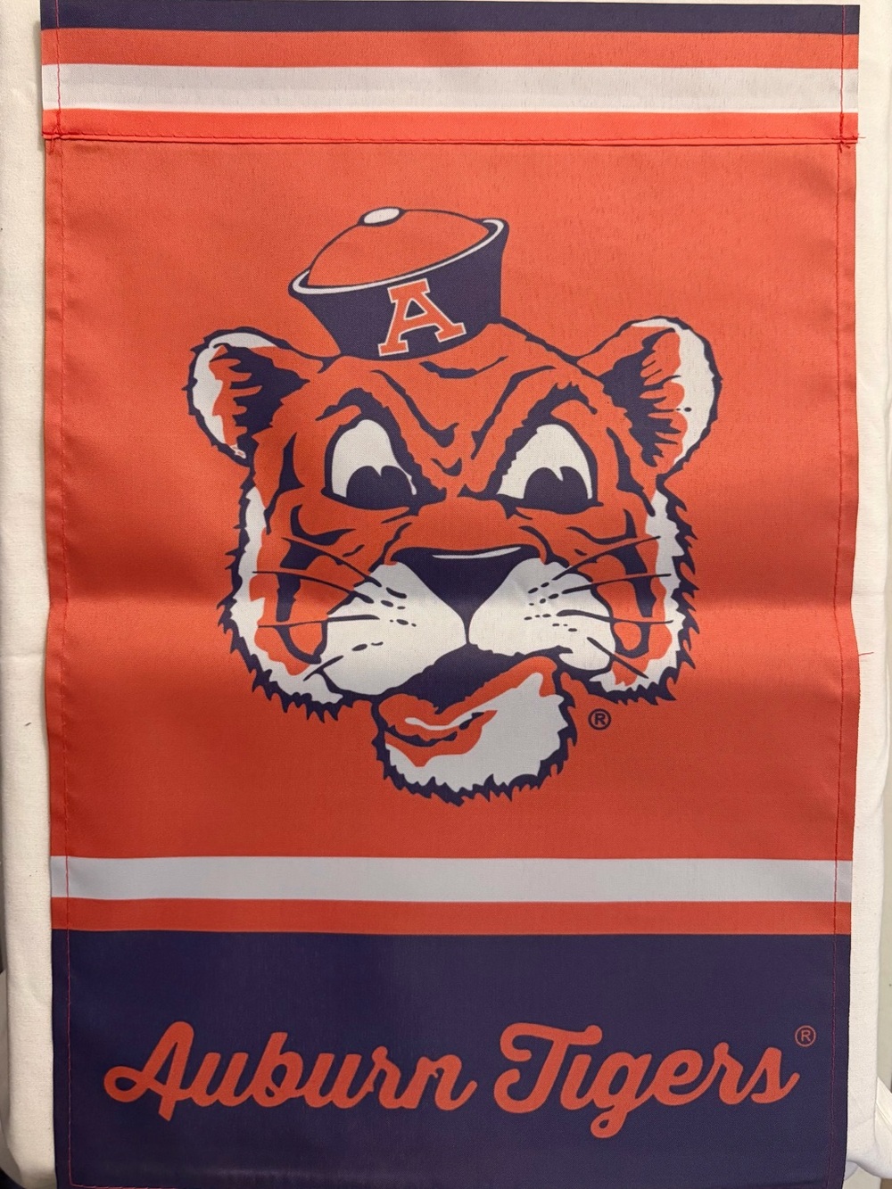 Auburn tigers retro garden flag